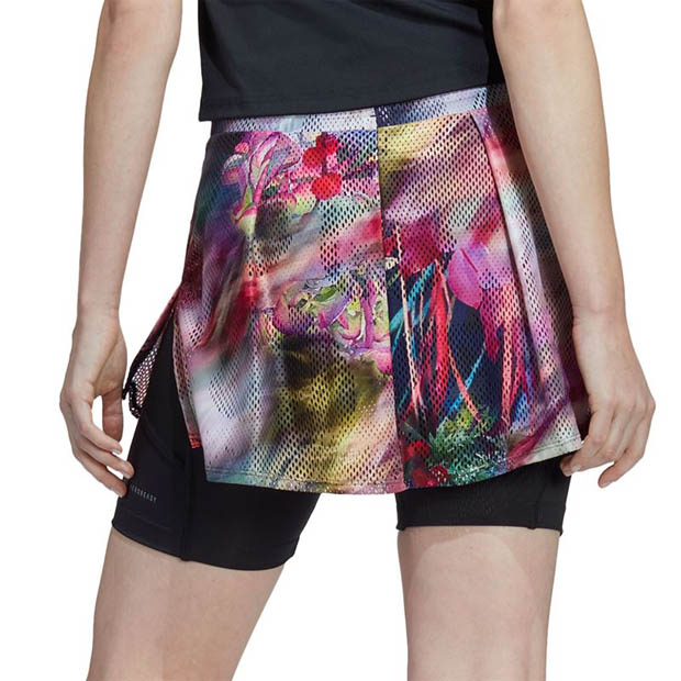 [아디다스 여성용 멜버른 13인치 테니스 스커트] Adidas Women&#039;s Melbourne 13 Inch Tennis Skirt - Multicolor and Black