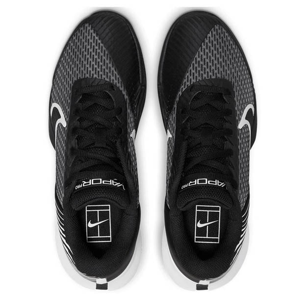 [나이키 여성용 에어 줌 베이퍼 프로 2 클레이용 테니스화] NIKE Women`s Women&#039;s Air Zoom Vapor Pro 2 Clay Tennis Shoes - Black and White