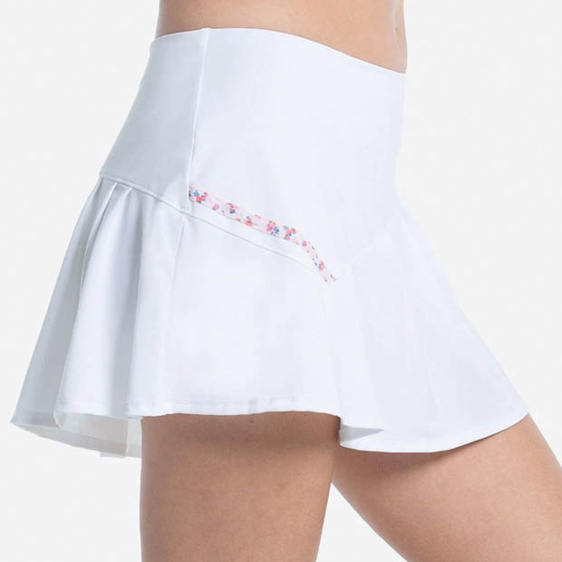 [럭키인러브 여성용 Liberty In Love Blossom 테니스 스커트] LUCKY IN LOVE Women`s Liberty In Love Blossom Tennis Skirt - White