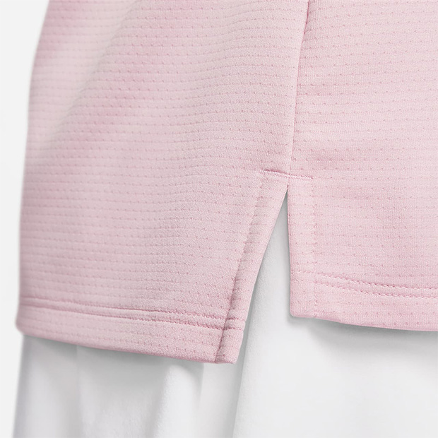 나이키 여성용 코트 드라이핏 클럽 할프집 UV긴소매 상의 Size XS only - Medium Soft Pink