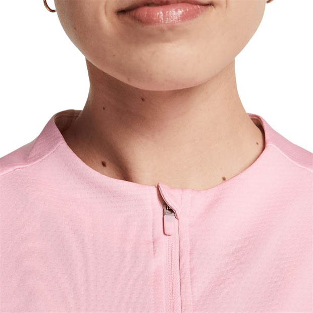 나이키 여성용 코트 드라이핏 클럽 할프집 UV긴소매 상의 Size XS only - Medium Soft Pink