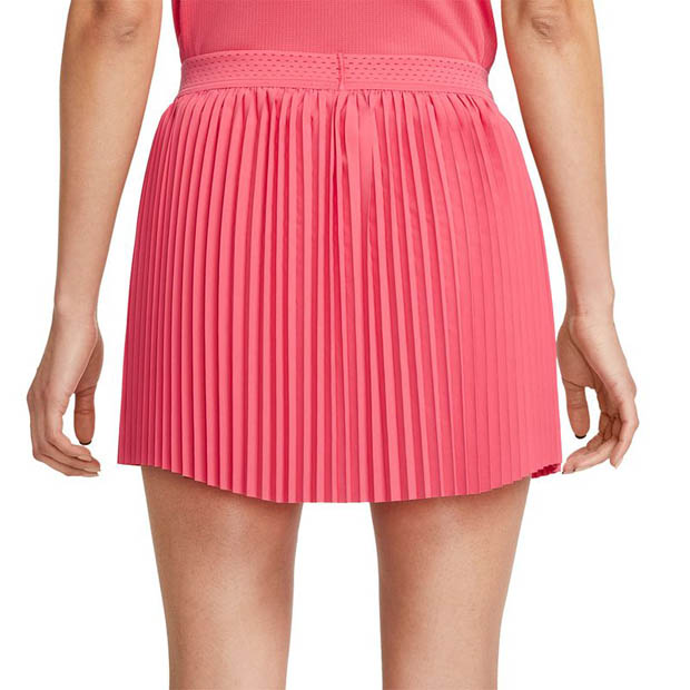 [나이키 여성용 드라이-핏 클럽 플리티드 테니스 스커트] NIKE Women`s Dri-Fit Club Regular Pleated Tennis Skirt - Sea Coral and White