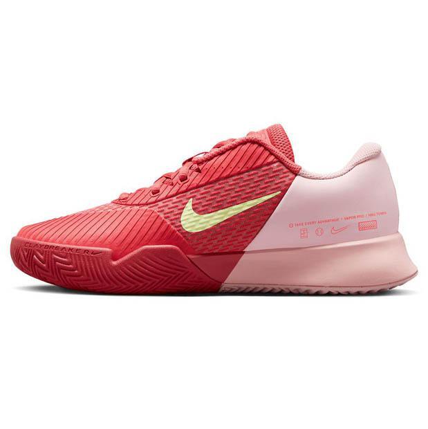 [나이키 여성용 에어 줌 베이퍼 프로 2 클레이용 테니스화] NIKE Women`s Women&#039;s Air Zoom Vapor Pro 2 Clay Tennis Shoes - Adobe and Pink Bloom