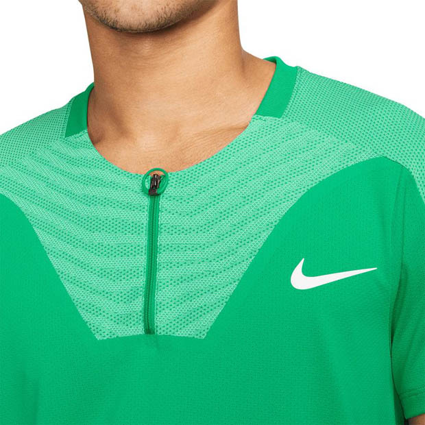 [나이키 남성용 롤랑 가로스 드라이핏 어드밴스 슬램 테니스 폴로] NIKE Men`s Mens Roland Garros Dri-Fit Advance Slam Tennis Polo - Stadium Green