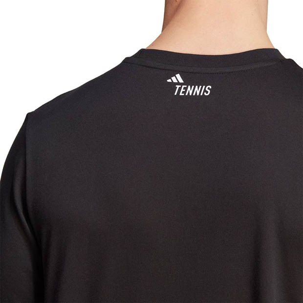 아디다스 남성용 윔블던 그래픽 테니스 티셔츠