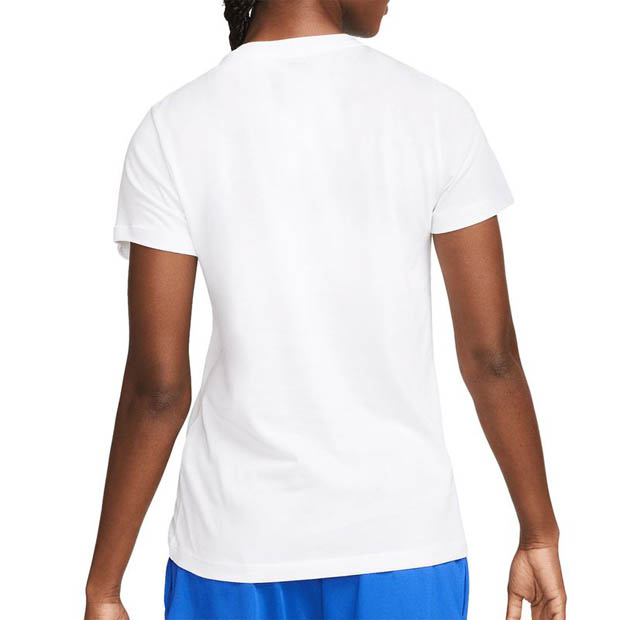 [나이키 여성용 프렌치 드라이핏 테니스 티셔츠] NIKE Women`s French Dri-Fit Tennis Tee - White