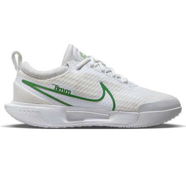 [나이키 여성용 줌 프로 테니스화] NIKE Women&#039;s Zoom Pro Tennis Shoes - Off White and Kelly Green