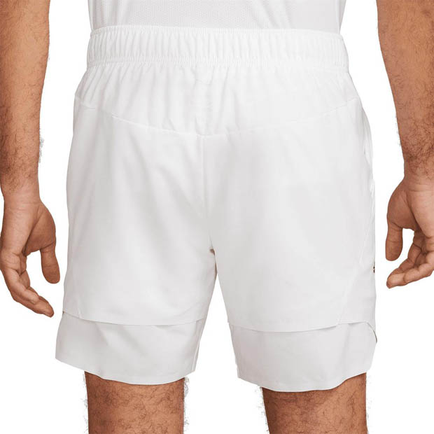 [나이키 남성용 런던 드라이-핏 슬램 테니스 반바지] NIKE Men`s London Dri-Fit Slam Tennis Shorts - White and Black