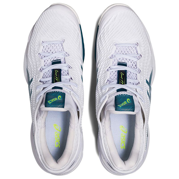 [아식스 남성용 코트 FF 3 테니스화] ASICS Men`s Court FF 3 Tennis Shoes - White and Gris Blue