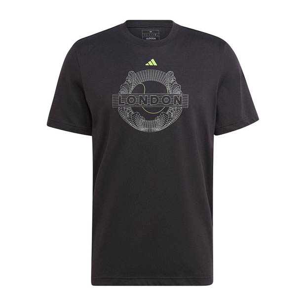 아디다스 남성용 윔블던 그래픽 테니스 티셔츠