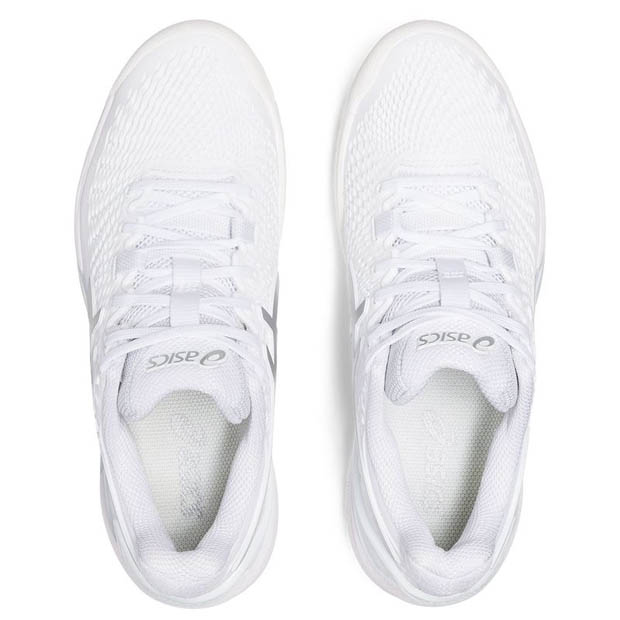 [아식스 여성용 젤-레졸루션 9 테니스화]  ASICS Women`s GEL-Resolution 9 Tennis Shoes - White and Pure Silver