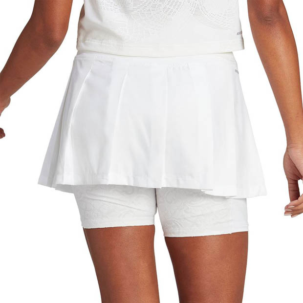 [아디다스 여성용 런던 플리트 프로 테니스 스커트] Adidas Women&#039;s London Pleat Pro Tennis Skirt - White