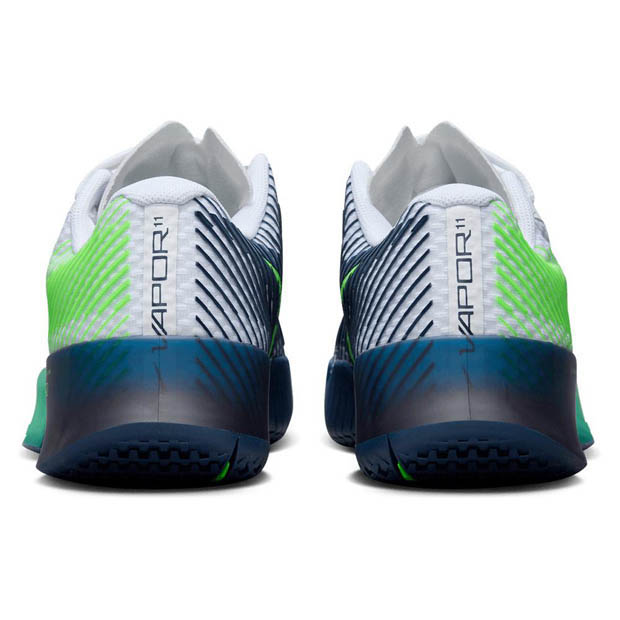 [나이키 남성용 줌 베이퍼 11 테니스화] NIKE Men&#039;s Zoom Vapor 11 Tennis Shoes- White and Green Strike