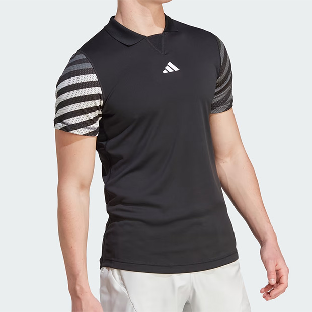 [아디다스 남성용 프리리프트 프로 테니스 폴로] adidas Men&#039;s FreeLift Pro Tennis Polo - Black