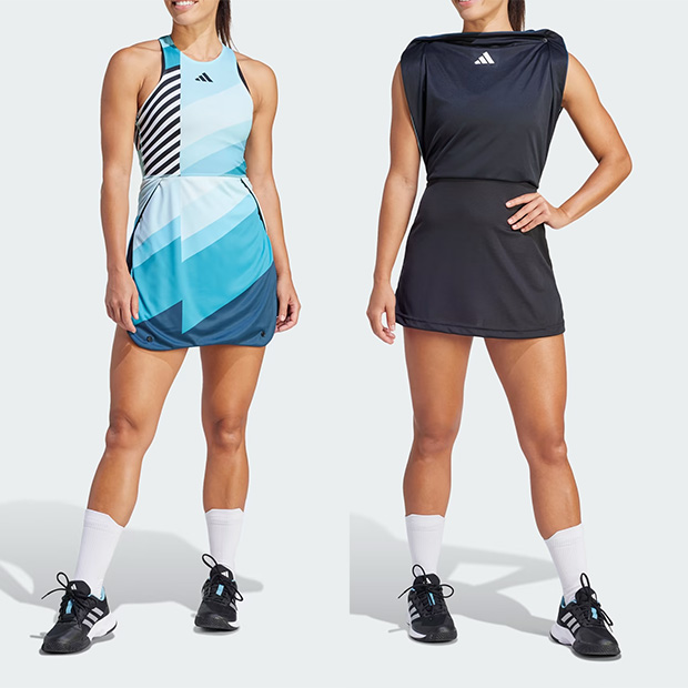 [아디다스 여성용 에어로레디 트랜스포메티브 테니스 드레스] adidas Women&#039;s Aero Ready Transformative Tennis Dress - Flash Aqua and Black