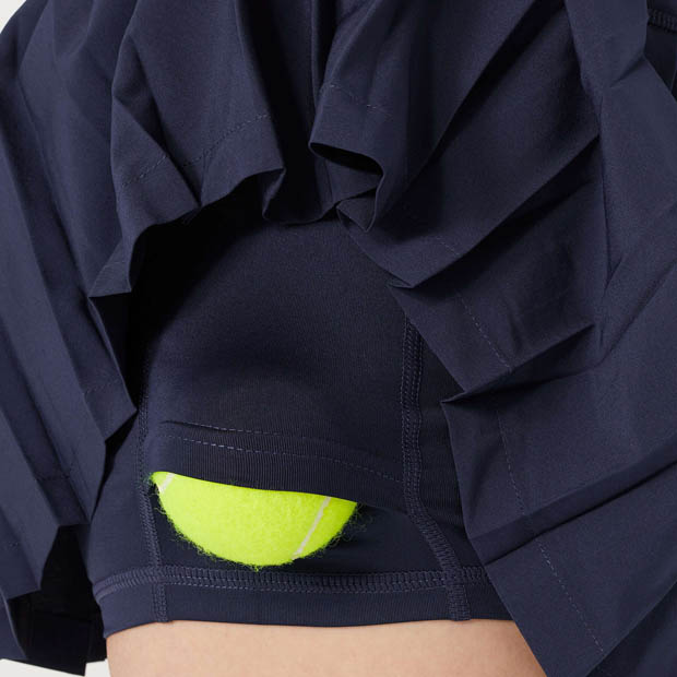 [휠라 여성용 Heritage 우븐 테니스 스커트] FILA Women`s Heritage Pleated Woven Tennis Skirt - Fila Navy