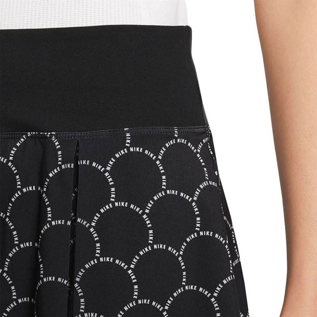 [나이키 여성용 드라이-핏  어드밴티지 테니스 스커트] NIKE Women`s Dri-Fit Advantage Tennis Skirt - Black and White