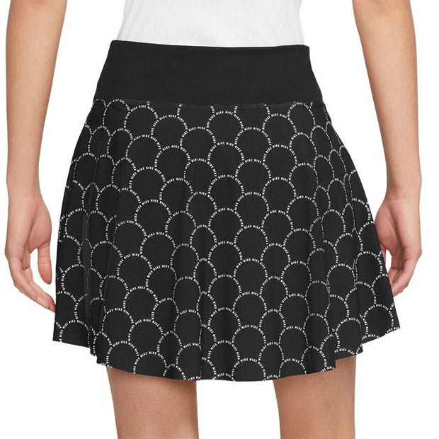 [나이키 여성용 드라이-핏  어드밴티지 테니스 스커트] NIKE Women`s Dri-Fit Advantage Tennis Skirt - Black and White