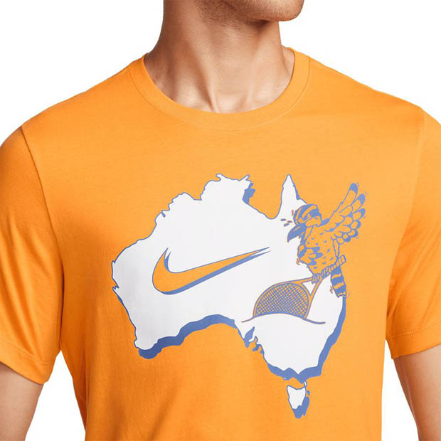 [나이키 남성용 코트 멜번 티셔츠] NIKE Men`s Court Melbourne Tee Shirt - Sundial