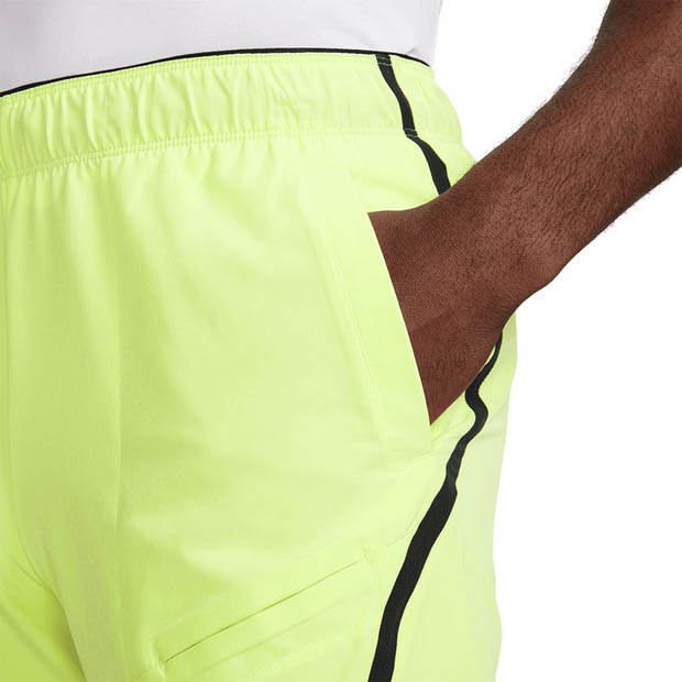 [나이키 남성용 드라이-핏 어드밴티 7인치 테니스 반바지] NIKE Men`s Dri-Fit Advantage 7 Inch Tennis Shorts - Light Lemon Twist