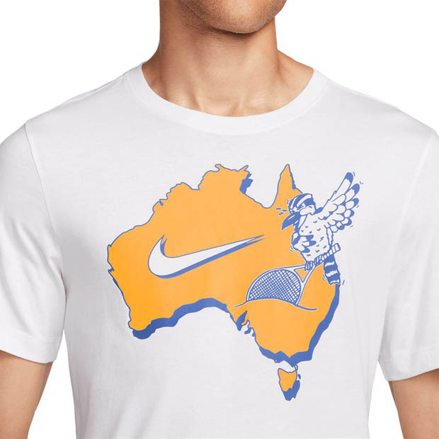 [나이키 남성용 코트 멜번 티셔츠] NIKE Men`s Court Melbourne Tee Shirt - White