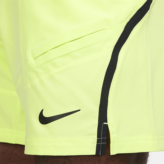 [나이키 남성용 드라이-핏 어드밴티 7인치 테니스 반바지] NIKE Men`s Dri-Fit Advantage 7 Inch Tennis Shorts - Light Lemon Twist