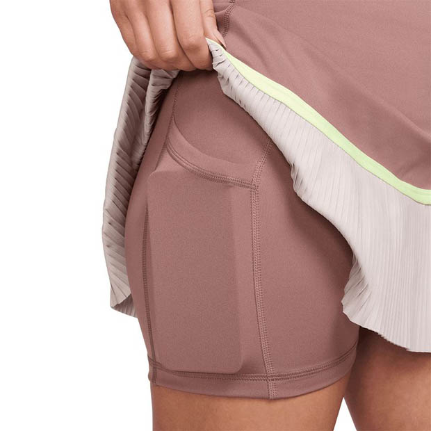 [나이키 여성용 드라이핏 어드밴티지 미니 플리트 테니스 스커트] NIKE Women`s Dri-Fit Advantage Mini Pleat Tennis Skirt - Smokey Mauve
