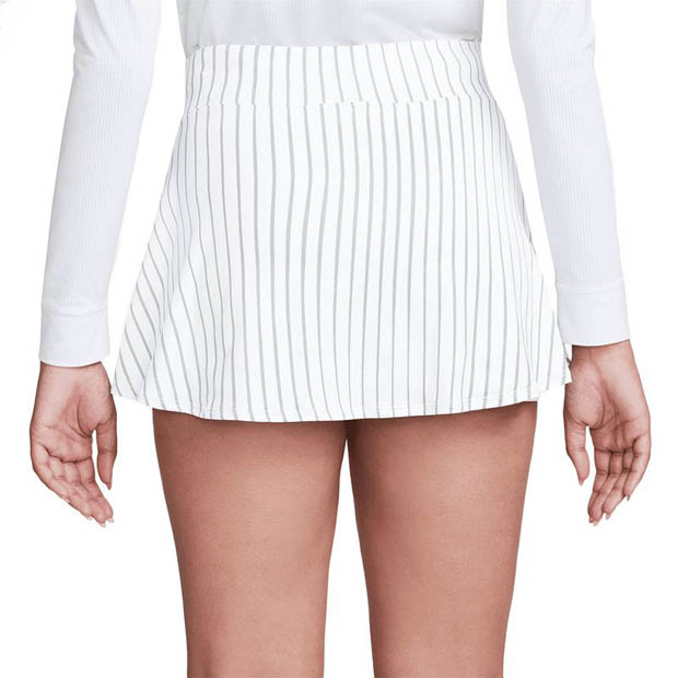 [나이키 여성용 빅토리 플라운시 프린트 테니스 스커트] NIKE Women`s Dri-Fit Victory Flouncy Print Tennis Skirt - White