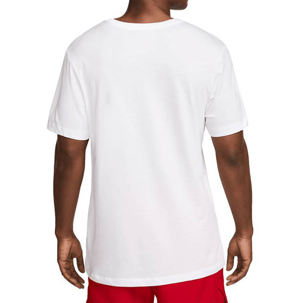 [나이키 남성용 드라이-핏 서브 그래픽 티셔츠] NIKE Men`s Dri-Fit Serve Graphic T-Shirt - White