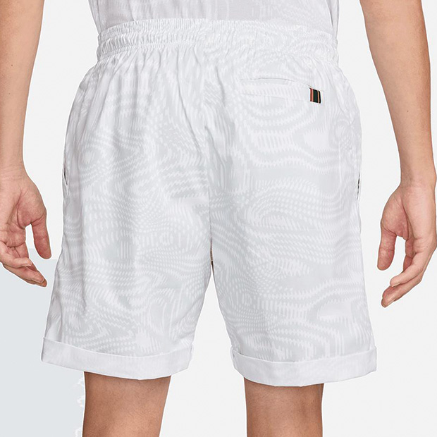 [나이키 남성용 드라이-핏 헤리티지 6인치 테니스 반바지] NIKE Men`s Dri-Fit Heritage 6 Inch Tennis Short - White