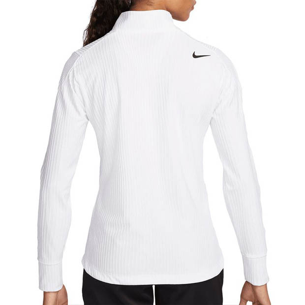 [나이키 여성용 드라이-핏 어드밴티지 긴소매 쿼터집 상의] NIKE Women`s Dri-Fit Advantage Long sleeve 1/4 Zip Top - White