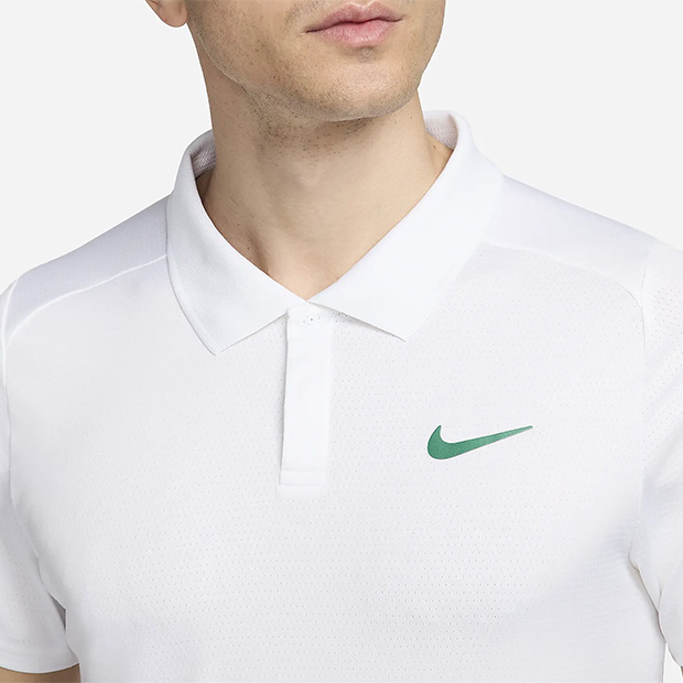 [나이키 남성용 코트 드라이-핏 어드밴티지 테니스 폴로] NIKE Men&#039;s Court Dri-FIT Advantage Tennis Polo - White