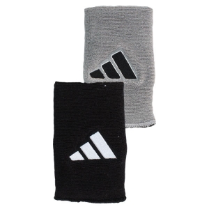 [아디다스 인터벌 라지 양면 손목밴드]Adidas Interval Large Reversible Tennis Wristband - Black/Grey