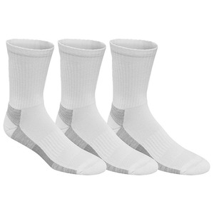 [아식스 남성용 트레이닝 크루 양말 3팩]Asics Men&#039;s Training Crew Socks 3 Pack - White