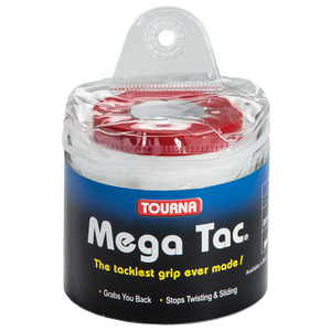 [투나 메가택 오버그립 30개 팩 화이트] Tourna Mega Tac Overgrip 30 Pack White