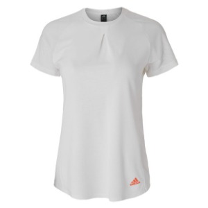 [아디다스 여성용 Heat Ready 컬러 블락 테니스 상의] Adidas Women`s Heat Ready Color Block Tennis Top - White
