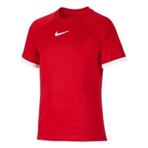 [나이키 남자 쥬니어 코트 드라이 반팔 테니스 상의] NIKE Boy&#039;s Court Dry Short Sleeve Tennis Top - Gym Red