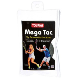 [투나 메가택 오버그립 10개 팩 블랙] Tourna Mega Tac Overgrip 10 Pack Black