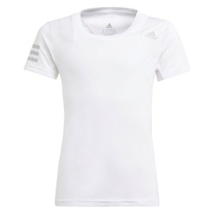 [아디다스 여자 쥬니어 클럽 테니스 상의] adidas Girls` Club Tennis Top - White and Grey Two