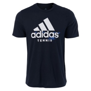 아디다스 남성용 그래픽 로고 테니스 티셔츠