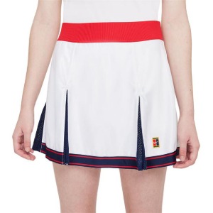 [나이키 여성용 NY 팀 코트 슬램 테니스 스커트] NIKE Women`s NY Team Court Dri-FIT Slam Tennis Skirt - White