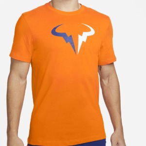 [나이키 남성용 라파 코트 드라이핏 시즈널 테니스 티셔츠] NIKE Men`s Rafa Court Dri-FIT Seasonal Tennis T-Shirt - Magma Orange