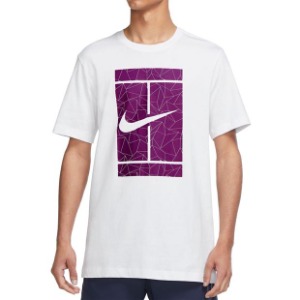 [나이키 남성용 코트 시즈널 테니스 티셔츠] NIKE Men`s Court Seasonal Tennis T-Shirt - White
