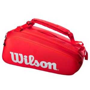 [윌슨 슈퍼투어 9 팩 테니스가방]WILSON Super Tour 9 Pack Tennis Bag - Red