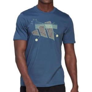 아디다스 남성용 카테고리 그래픽 네트 테니스 티셔츠