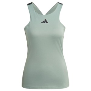 [아디다스 여성용 게임세트 Y-백 테니스 탱크] Adidas Women&#039;s Gameset Y-Back Tennis Tank - Silver Green