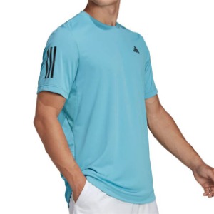 [아디다스 남성용 클럽 3선 테니스 티셔츠] adidas Men&#039;s  Club 3-Stripe Tennis Top - Preloved Blue