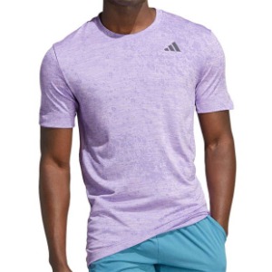 [아디다스 남성용 프리리프트 테니스 티셔츠] adidas Men&#039;s Freelift Tennis Top - Purple Rush
