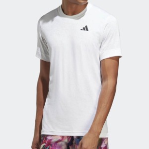 [아디다스 남성용 프리리프트 테니스 티셔츠] adidas Men&#039;s Freelift Tennis Top - White