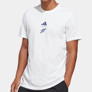 [아디다스 남성용 도미니크 팀 그래픽 테니스 티셔츠] adidas Men&#039;s Thiem Graphic Tennis T-Shirt - White